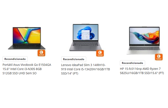 Onde comprar portáteis recondicionados baratos