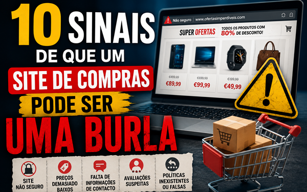 10 Sinais de que um Site de Compras Pode Ser uma Burla