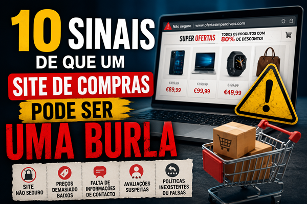 10 Sinais de que um Site de Compras Pode Ser uma Burla